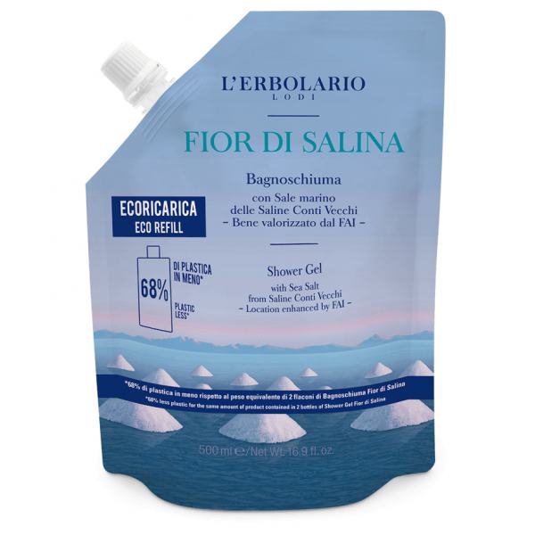 L'erbolario FIOR DI SALINA Badegel Nachfüllpack Eco Refill 500 ml