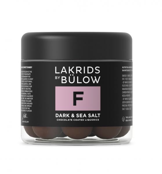 Lakrids by Bülow Small F Dark & Sea Salt 125g